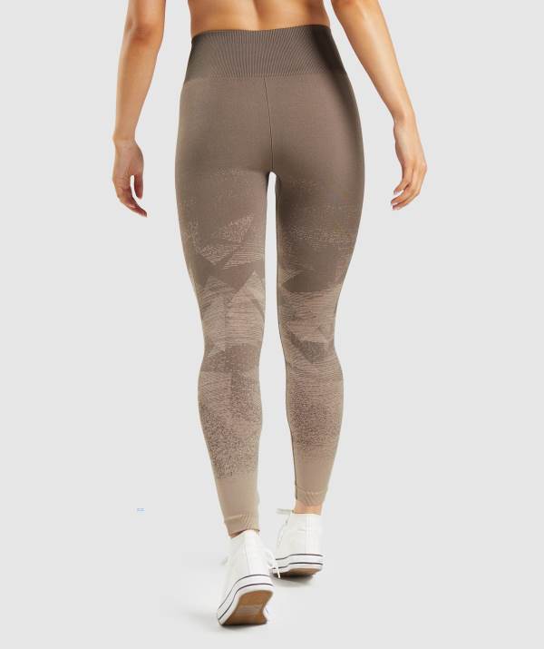 Damske Legíny Gymshark Adapt Ombre Seamless Hnede | TO4120596